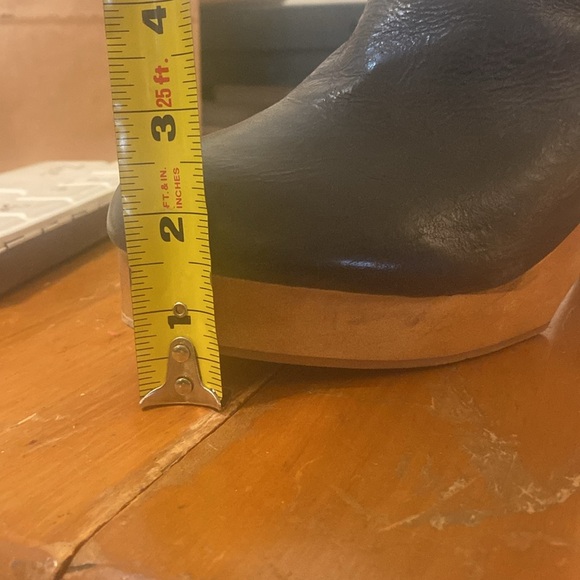 Jeffrey Campbell Black Leather Cutout Wood Heel Bootie ODELIA 10M - Picture 10 of 10